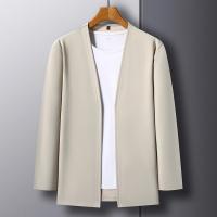 Nueva Cardigan De Larga Manga Para Hombres Color Sólido Casual Cómoda Y Moda Para Primavera Y Otoño Material Poliéster - details 4