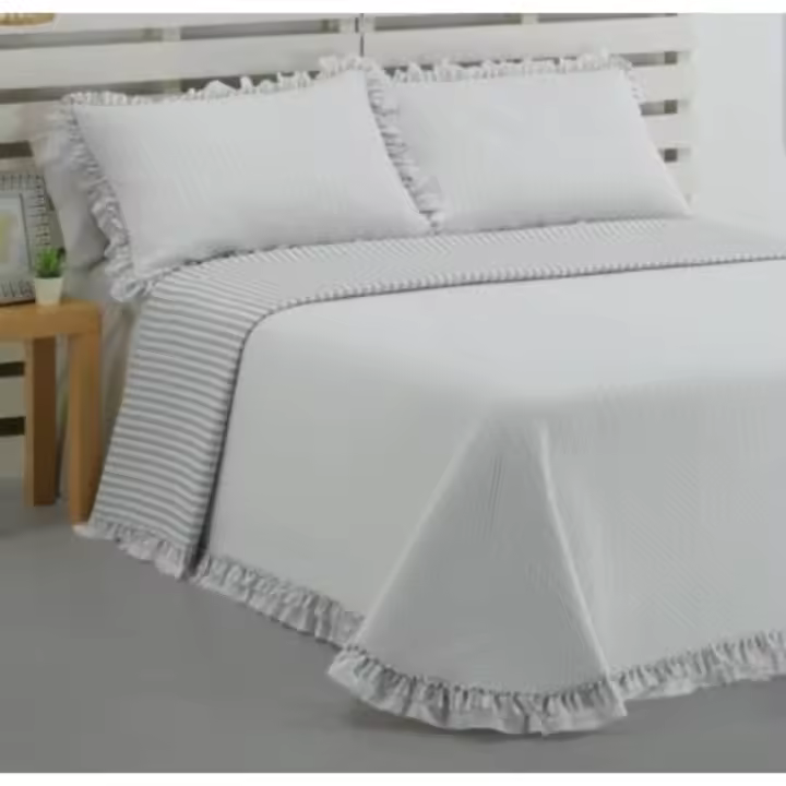 DOLZ Edredón Colcha Bouti Reversible MANACOR Gris para cama de 90 cm - 1