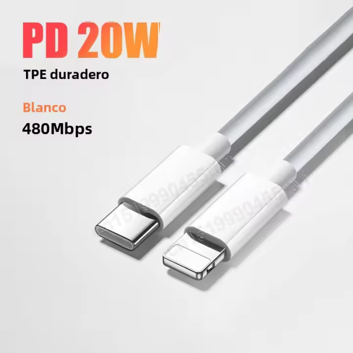 Cable USB C Para iPhone 14 13 12 pro Max Carga Rápida PD 20W Cable Tipo C Para Datos Compatible Con iPhone 12 Mini pro Max 1/2M - 1