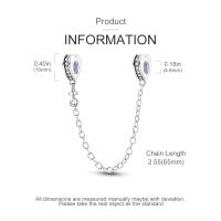 Nueva Cadena De Seguridad Platinada En Plata Con Encantos De Gato Rosa Luna Y Estrella De Silicona Para Pulseras Y Collares DIY Colorido - details 29