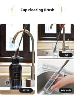 Cepillo De Limpieza Para Botellas De Leche Y Vajilla De Silicona Con Mango Largo Herramienta De Limpieza De Cocina Ecológica Y Resistente Al Calor - details 4