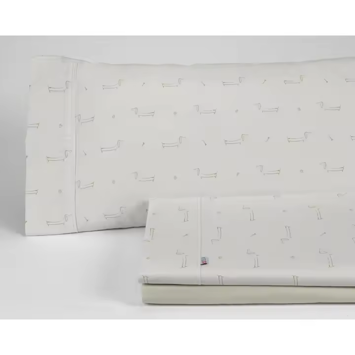 Juego de sábanas Cuca color piedra. Cama de 90 cm. 3 piezas - Fijalo - 1