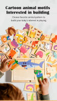 Puzzle De Madera Para Niños Con Formas De Animales Y Palabras En Inglés Juguete Educativo Para La Conocimiento Temprano - details 10