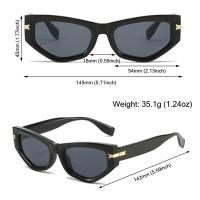 Gafas De Sol Para Mujer Y Hombre Estilo Vintage Con Ojos De Gato Lentes Gradiente Irregular Protección UV400 Unisex - details 1