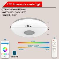 Luces de techo LED Bluetooth Altavoz 36W, Rhythm de color musical regulable RGB Lámpara de techo with remote control/APP, waterproof para dormitory, Sala de estar, habitación de los Niños (JZV) (I4L) (ZFW) - details 3