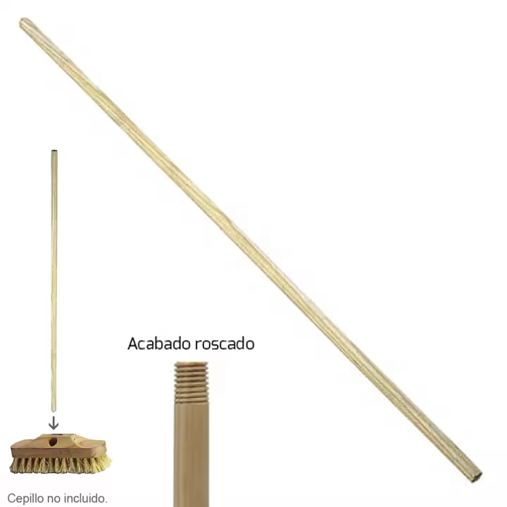Wolfpack Mango Madera Roscado 1150x22 Mm para Cepillo Raices - 1