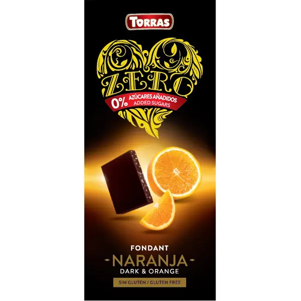 Torras Chocolate Negro Naranja Zero 125G - 1