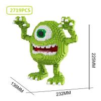 Juguetes De Construcción De Anime Cartoon Blocos De Monstruos Educativos Para Niños Regalo De Navidad Bloques De Plástico PVC Tamaño Micro Sin Baterías - details 5