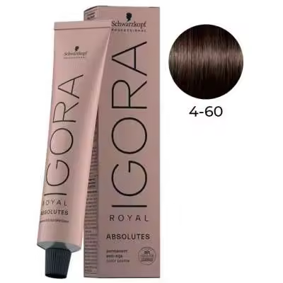 Tinte Igora Royal Absolut / Schwarzkopf - 4.60 Castaño Medio Marrón Natural - 1