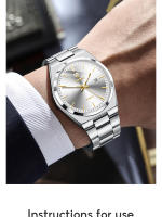 Reloj De Negocios De Lujo Para Hombres Acero Inoxidable 3Bar Impermeable Movimiento Japonés De Cuarzo Calendar Reloj De Pulsera - details 12