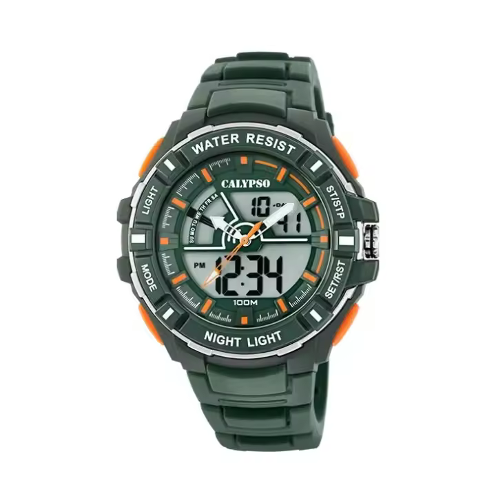 Reloj Hombre Calypso K5769/5 Verde Resistente Al Agua - 1