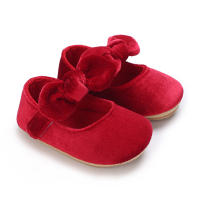 Zapatos De Princesa Para Bebé Niña En Lace Blanca Mocasines Con Lazo Y Borde Antideslizante De Goma Primera Calzado Para Caminar - details 135