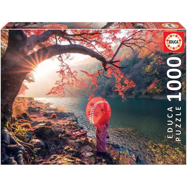 Educa Puzzle 1000 amanecer en el rio katsura Incluye Pegamento Fix Puzzle Educa 18455 - 1