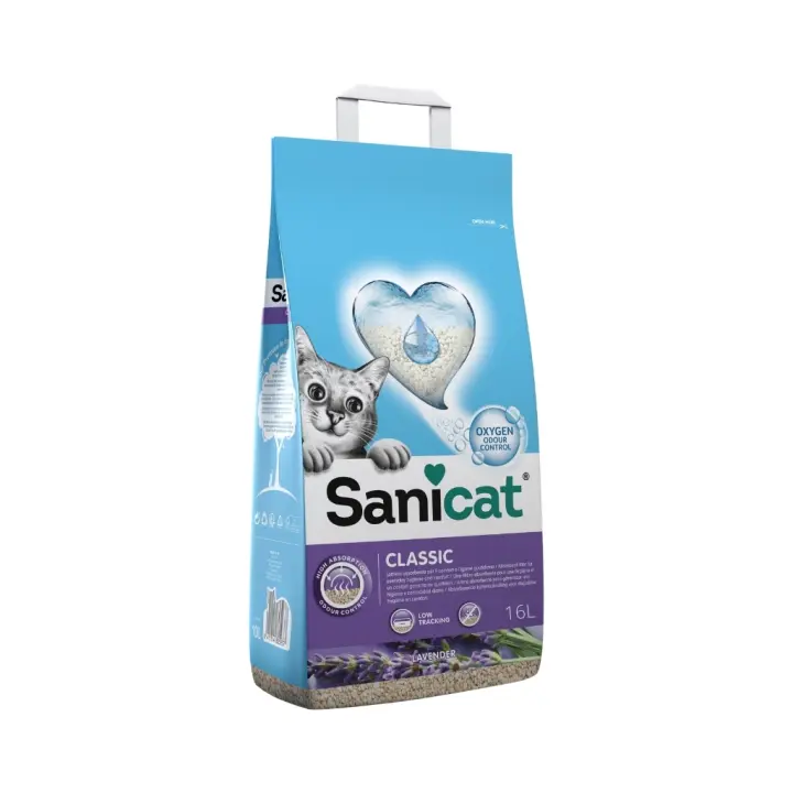 SANICAT - Classic Lavanda - Arena mineral absorbente para Gatos (2 Tamaños) - 1