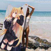 to Love Ru Toalla De Playa De Verano Para Niños Dibujos Animados Absorbente Microfibra Grande Para Baño Piscina Viajes - details 7