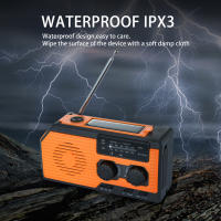 Radio Portátil De Mano Con Crank Solar Y USB 5000mAh LED De Emergencia Flashlight  AM/FM/WB NOAA Weather Radio Para Exteriores - details 2