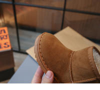 Botas De Nieve Para Niños Y Niñas Con Plataforma Y Peluche Grueso Estilo Conciso Cuatro Colores Slip-on Unisex Zapatos De Invierno Ajuste Verdadero Tamaño - details 4