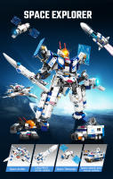 SEMBO 4IN1 Kit De Bloques De Construcción De Robot Transformable Mecha Para Niños Juguetes Para Boys Modelos De Tanque Avión Combate Barco Regalos Para Niños De 6 a 12 Años - details 1