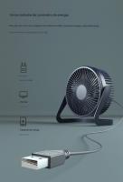 Ventilador de escritorio USB con rotación de 360 °, miniventrador Eléctrico portátil ajustable de dos velocidades, refrigerador de aire de Verano para casa, y Camping Oficina, 6 pulgadas - details 2