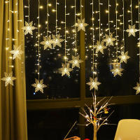 Lámpara De Navidad LED Para Decoración De Hogar Y Habitaciones Cadena De Luces De Navidad Para Cortinas Y Paredes Color Blanco Cálido - details 5