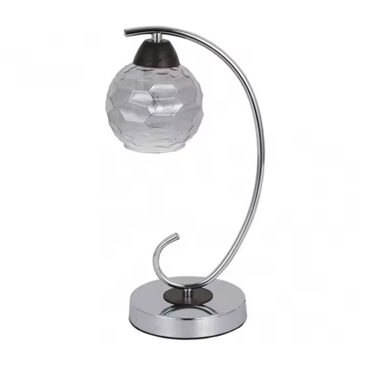 Lámpara de Mesa FABRILAMP Etna Cromo/wengue 35x14x19 Cm - 1
