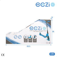 Patinete 2 ruedas con luces azul EEZI - details 6