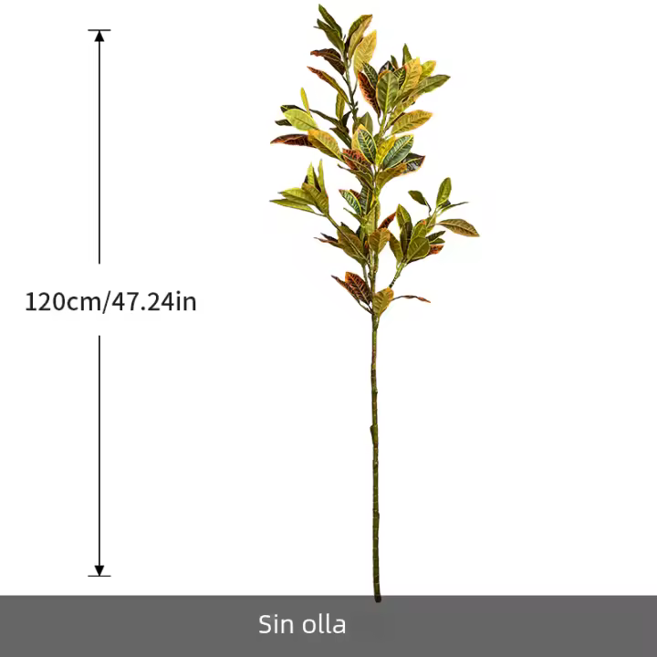 Planta Artificial De Tamaño Grande Codiaeum Falso 80-120cm Ficus Fiddle Hojas De Plantas Tropicales Para Decoración Del Hogar Material De Seda Origen China - 1