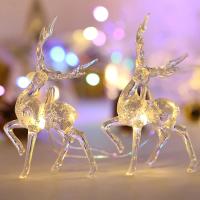Luces De Navidad De Reindeer 10LED 1.5M Guirnalda De Cristal De Elk Decoración Para Hogar Y Fiestas Navideñas Y Bodas - details 3
