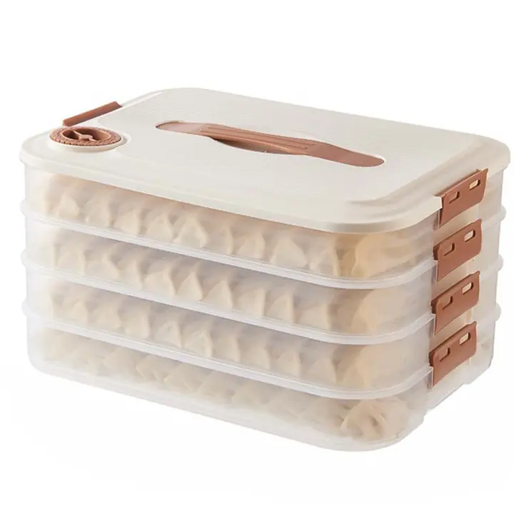 Caja de Masa Apilable para Almacenamiento de wonton congelado-4 capas - 1