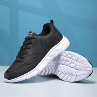 Zapatos De Correr Para Hombre Invierno Ligeros Confortables Antideslizantes Impermeables De Cuero Artificial Y Malla Suela De Goma - details 4