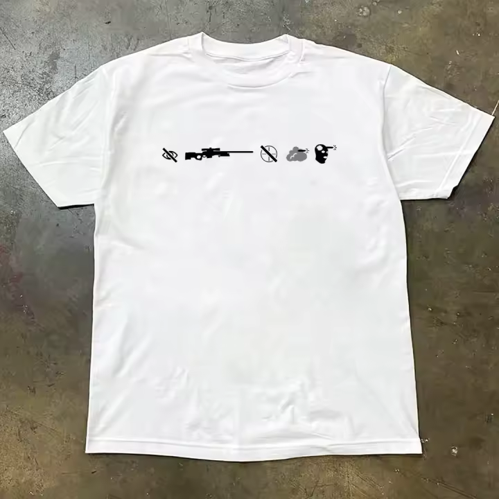 Camiseta De Algodón 100% Para Hombre Estilo Casual Con Estampado Creativo Y Manga Corta Transpirable Y Ligera Para El Verano - 1