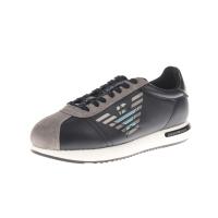 Emporio Armani Zapatillas Zapatos de Hombre Azul Gris X4X260 XM050 A823 - details 6