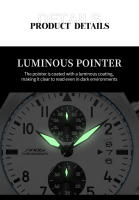 Reloj De Pulsera De Cuarzo Para Hombre SINOBI Estilo Casual Diseño Moda Cronógrafo Resistentes Al Agua Y Al Choque Con Correa De Cuero Relogio Masculino I-W-C - details 8