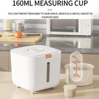 Contenedor De Almacenamiento Para Arroz Airtight Y Impermeable 10L Dispensador Multifuncional Para Alimentos Secos Alimentos Para Mascotas Organizador De Cocina - details 1