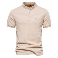 Primavera y verano nuevo estilo de algodón puro cuello alto deportes tops para hombres tamaño europeo POLO camisa casual para hombres bordados de manga corta T - details 2