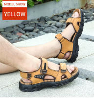 Sandalias De Verano Para Hombre Con Diseño De Playa Hechas a Mano En Cuero Genuino Antideslizantes Y Confortables Zapatos De Moda Para Exterior - details 16