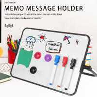 Juego De Tablero Blanco Doble Cara Con Soporte Escribible Borrable Para Mesa Tablero De Dibujo Con Pizarra Seca Práctico Para Mensajes - details 5