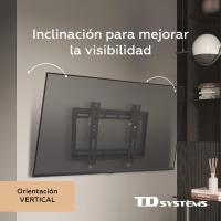 Soporte de TV pared inclinable de bajo perfil para pantallas de 14 a 43 pulgadas. VESA máximo de 200 x 200 mm - TD Systems P20X25T22 - details 3