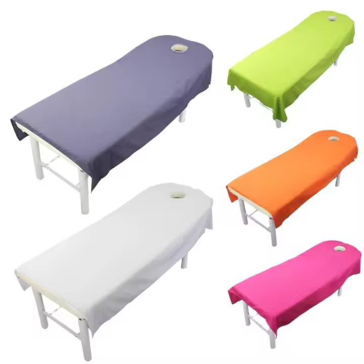Sábana De Belleza Y SPA 80x190cm Seda Suave Para Masaje Con Agujero Cubierta De Mesa De Tela Sintética De Alta Calidad - 1