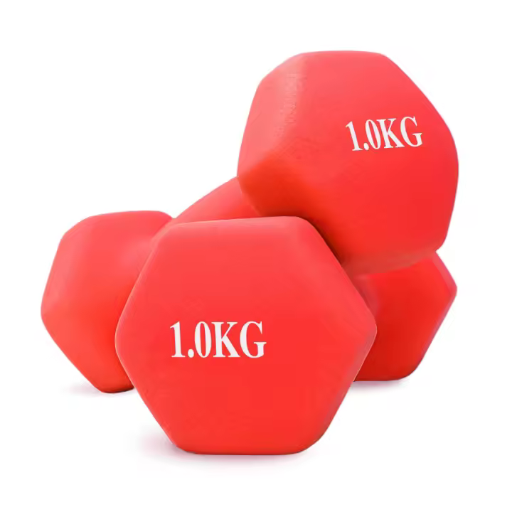 UNYCOS Set 2 Mancuernas Hexagonales 1 - 10kg Pesas de Neopreno, Antideslizantes, Ergonómicas - 1