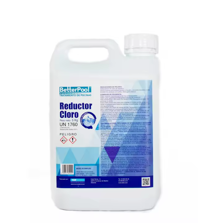 Betterpool Reductor Líquido de Cloro y Bromo. BETTERPOOL TRATAMIENTO DE PISCINAS - 1