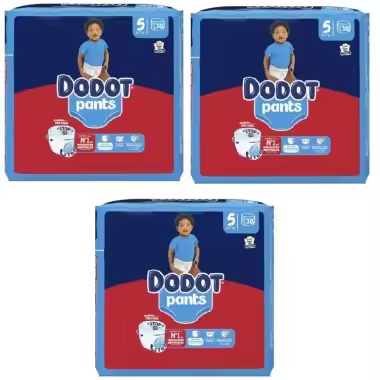 Dodot Pants Talla 5 (12-17 kg) Pack Ahorro 90 Pañales (3x30) – Cambio Fácil y Máxima Comodidad - 1