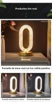 Lámpara De Mesa LED De Cristal Con Control Remoto Y Toque Recargable Iluminación De Dormitorio Decoración De Sala De Estar Fuente De Luz LED Incluida - details 0