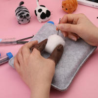 KRABALL Kit De Felteado Para Niños Con Material De Lana De Gato Animal Bonito Para Muñecas Hecho a Mano DIY Regalo Para Niños - details 3