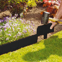 Borde De Jardín Efecto Piedra Fencing Para Paisaje Jardín Valla De Hierba Borde De Flores Eco-amigable Impermeable Plástico - details 8