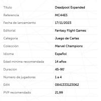 DEADPOOL Pack Heroe Marvel Champions Castellano Fantasy flight games - details 0