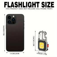 Linterna De Bolsillo LED Portátil Con Martillo De Seguridad Y Llave De Pico Recargable Para Camping Exterior Y Uso Diario - details 9