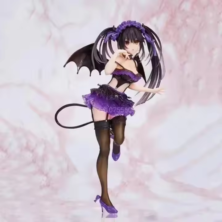 Figura De Colección Kurumi Tokisaki 21cm Coreful DATE a LIVE IV Anime Figura De Diablo Morado Modelo De Acción Para Decoración Y Regalos - 1