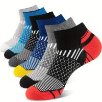 6 Pares De Deportivos Cortos Para Hombre Transpirables Cómodos De Poliéster Para Todas Las Estaciones Correr Casual - details 0
