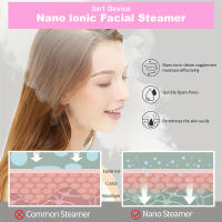 Humidificador De Vapor Facial Con Ozono Limpieza Profunda Para El Rostro Máquina De Vapor Para Spa En Casa Y Salón Cuidado De La Piel Blanqueador - details 9